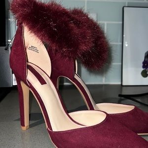 Brand new Forever 21 burgundy high heels, size 7.5